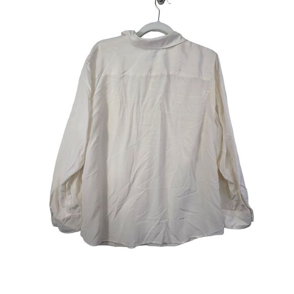 Ralph Lauren cream 100% silk button down green label - Picture 6 of 15